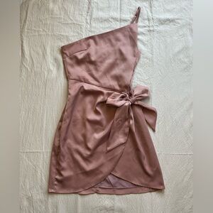 Lulu's Blush Satin Dress